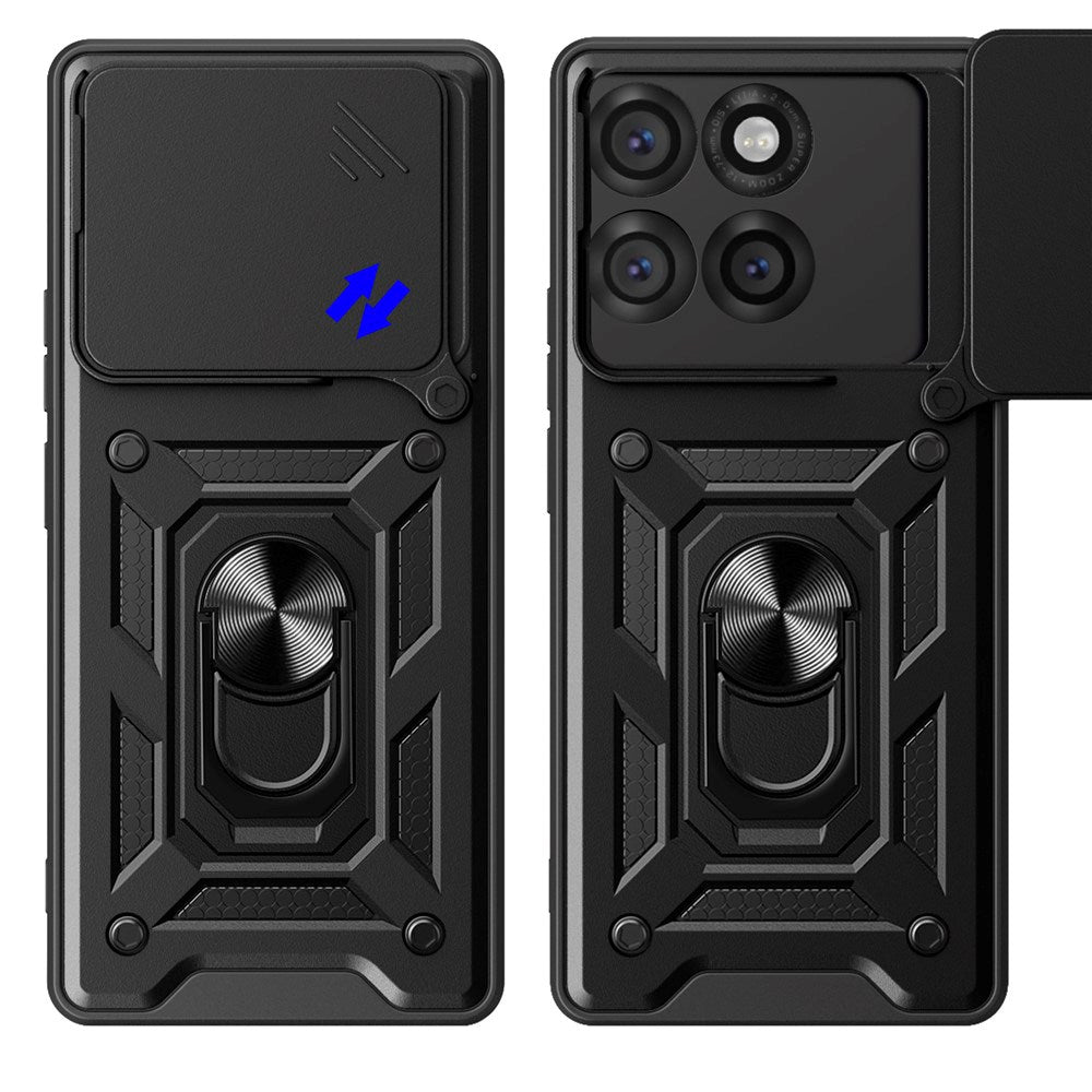 EIDERWOOD Motorola Edge 60 Pro Hybrid Håndverker Deksel m. Magnetisk Kickstand & Cam Slider - Rød