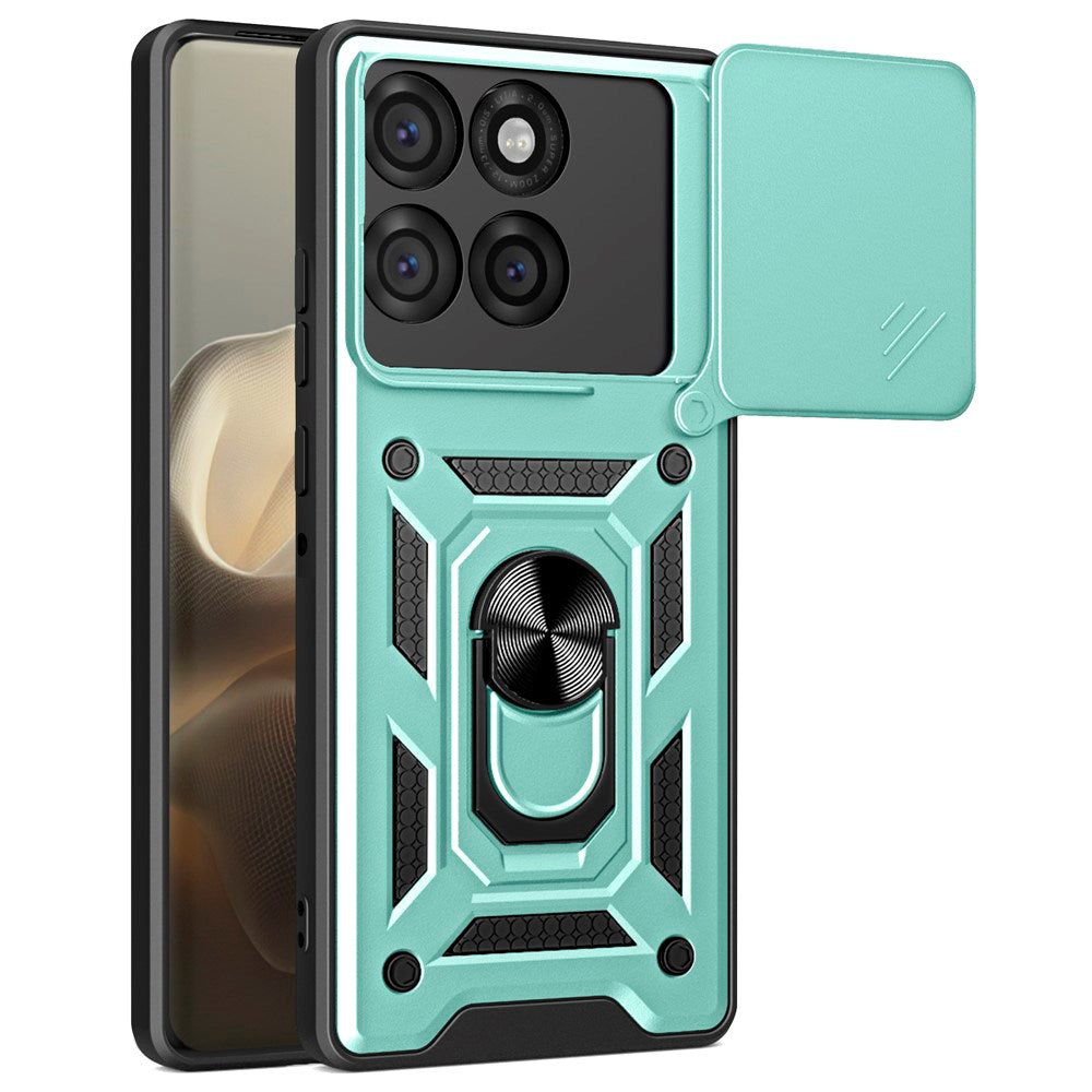 EIDERWOOD Motorola Edge 60 Pro Hybrid Håndverker Deksel m. Magnetisk Kickstand & Cam Slider - Grønn