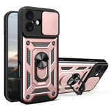 EIDERWOOD iPhone 17 Hybrid Håndverker Deksel m. Kickstand & Cam Slider - Rosegull