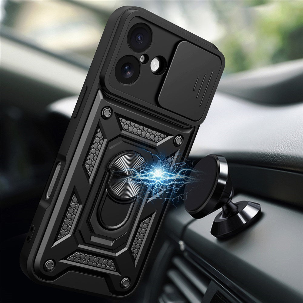 EIDERWOOD iPhone 17 Hybrid Håndverker Deksel m. Kickstand & Cam Slider - Rosegull