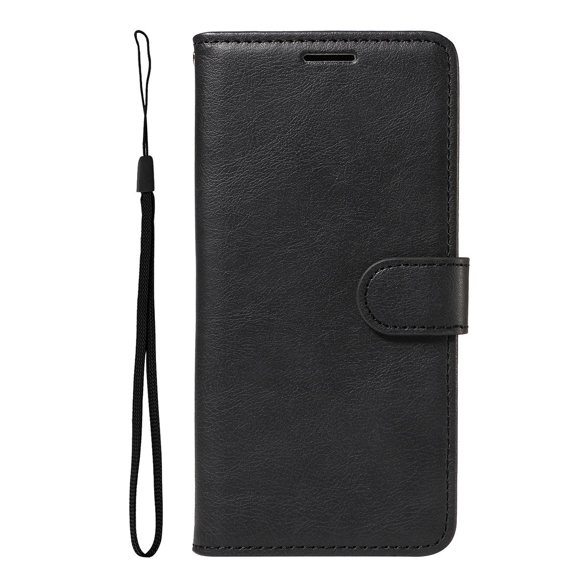 EIDERWOOD iPhone 17 Pro Deksel i Kunstskinn med Lommebok & Stropp - Svart