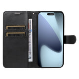 EIDERWOOD iPhone 17 Pro Deksel i Kunstskinn med Lommebok & Stropp - Svart
