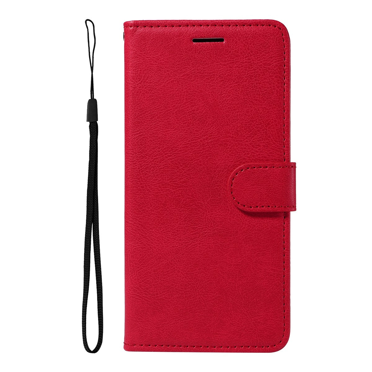 EIDERWOOD iPhone 17 Pro Deksel i Kunstskinn med Lommebok & Stropp - Rød