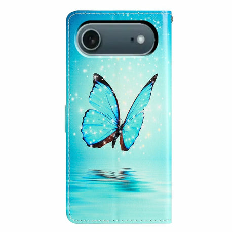 EIDERWOOD iPhone Air Kunstskinn Flip Deksel m. Lommebok & Stropp - Sommerfugl