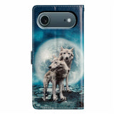 EIDERWOOD iPhone Air Kunstskinn Flip Deksel m. Lommebok & Stropp - Ulver