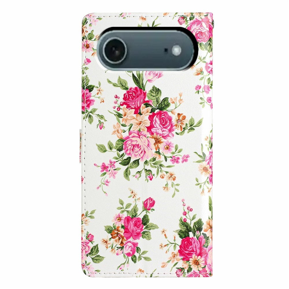 EIDERWOOD iPhone Air Kunstskinn Flip Deksel m. Lommebok & Stropp - Blomster