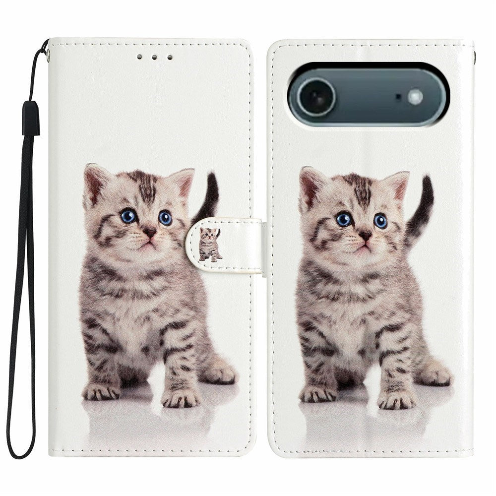 EIDERWOOD iPhone Air Kunstskinn Flip Deksel m. Lommebok & Stropp - Kattunge