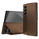 EIDERWOOD Samsung Galaxy Z Fold7 Kunstskinn Flip Deksel m. Tekstur & Stativfunksjon - Brun
