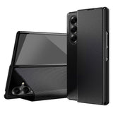 EIDERWOOD Samsung Galaxy Z Fold7 Kunstskinn Flip Deksel m. Tekstur & Stativfunksjon - Svart