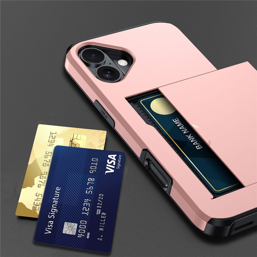EIDERWOOD iPhone 17 Hybrid Deksel med Kortholder – Rose Gold