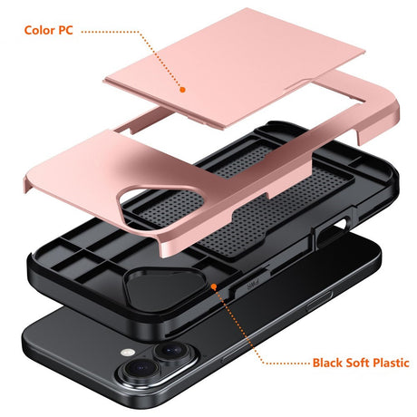 EIDERWOOD iPhone 17 Hybrid Deksel med Kortholder – Gull