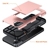 EIDERWOOD iPhone 17 Hybrid Deksel med Kortholder – Rosa