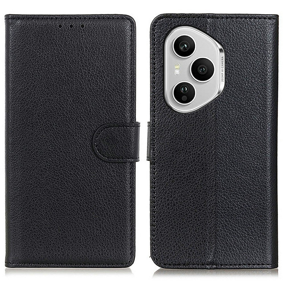 EIDERWOOD Honor 400 Pro Kunstskinn Flip Deksel m. Kortholder & Ståfunksjon - Svart