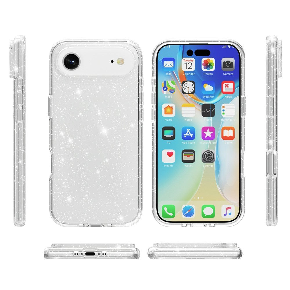 EIDERWOOD iPhone Air Hybrid Plast Deksel - Hvit Glitter