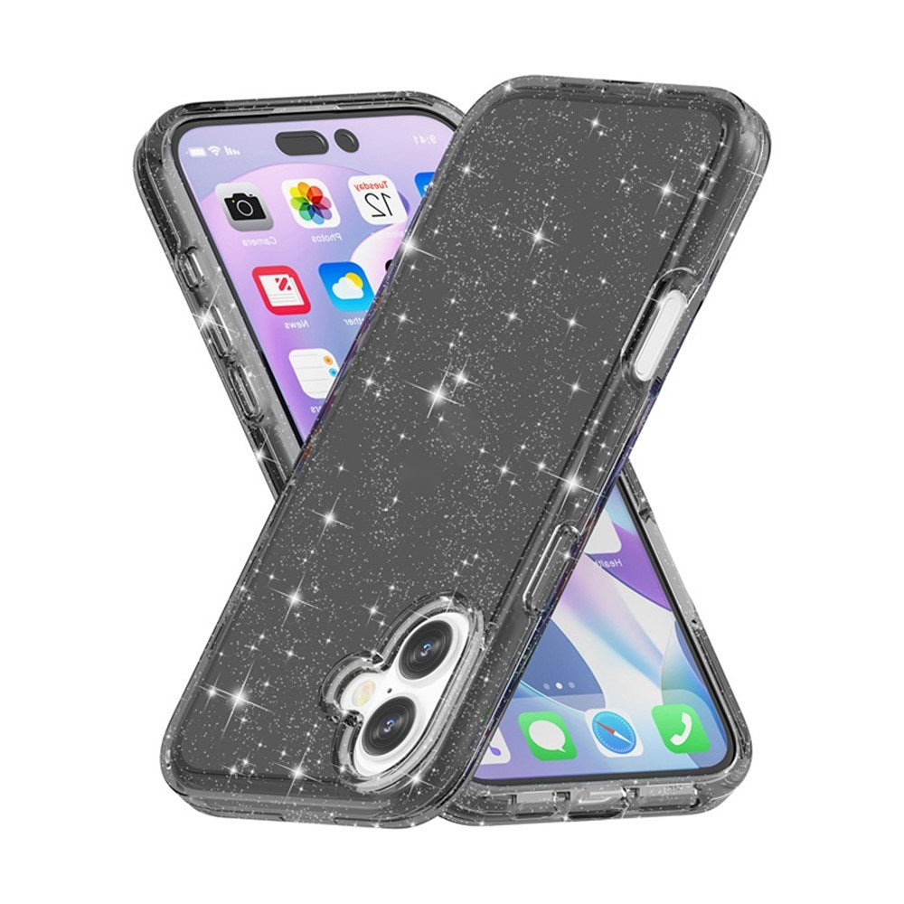 EIDERWOOD iPhone 17 Hybrid Plast Deksel - Svart Glitter