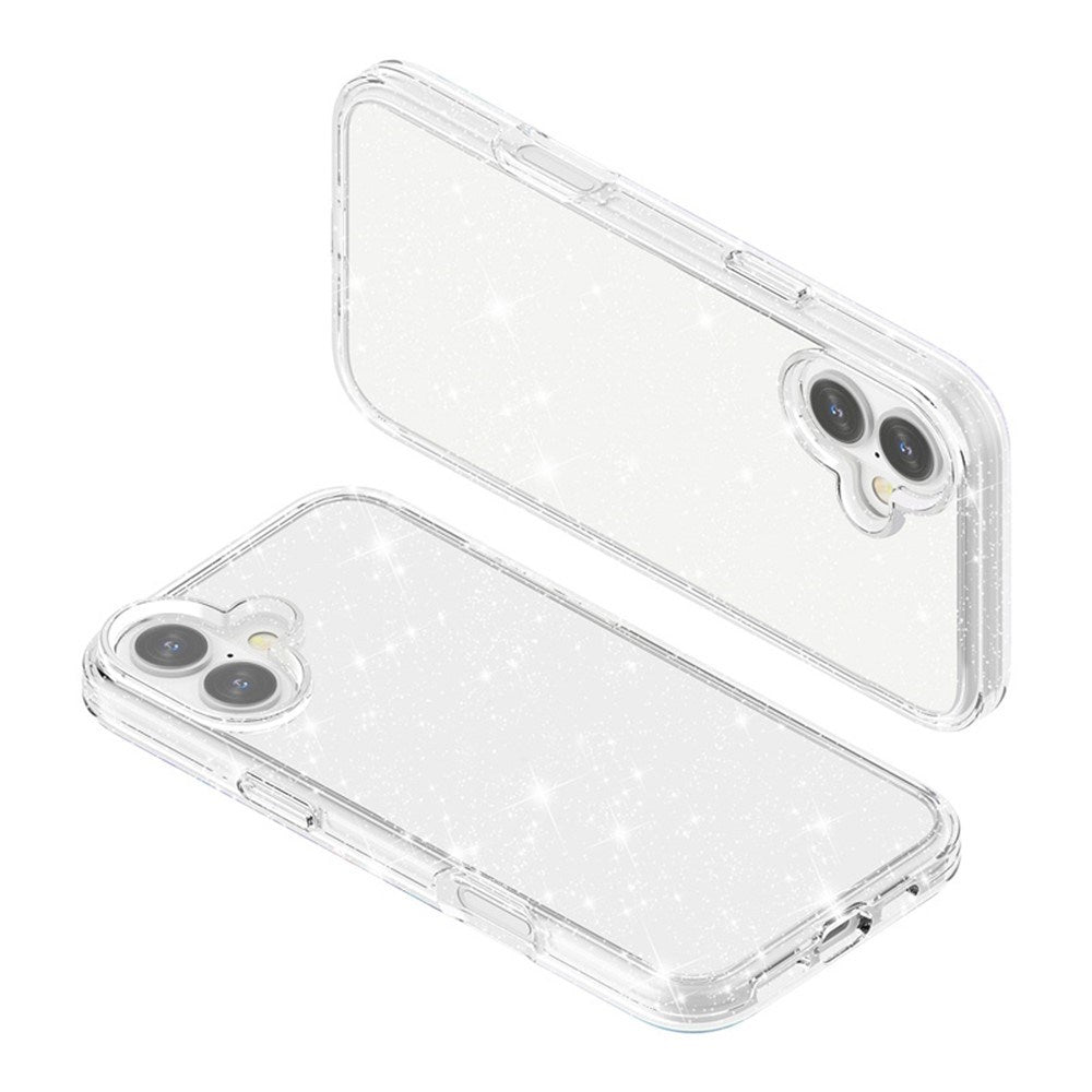 EIDERWOOD iPhone 17 Hybrid Plast Deksel - Hvit Glitter
