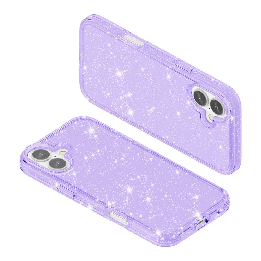 EIDERWOOD iPhone 17 Hybrid Plast Deksel - Lilla Glitter