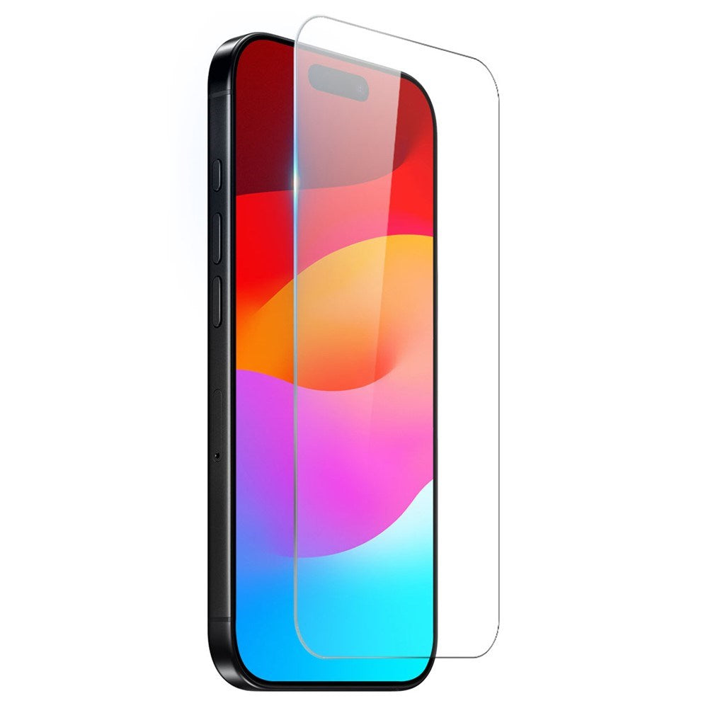 NORTHJO iPhone 17 Pro Max 2-i-1 Beskyttelsessett m. Fleksibelt Plast Deksel & Herdet Skjermbeskyttelsesglass - Gjennomsiktig