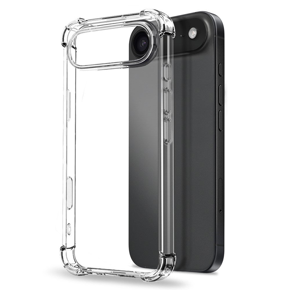 NORTHJO iPhone Air 3-i-1 Beskyttelsessett m. Støtabsorberende Fleksibelt Plast Deksel / Herdet Skjermbeskyttelsesglass / Kameralinsebeskytterglass - Gjennomsiktig