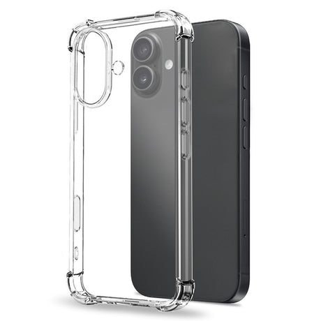 NORTHJO iPhone 17 2-i-1 Beskyttelsessett m. Støtabsorberende Fleksibelt Plast Deksel & Herdet Skjermbeskyttelsesglass - Gjennomsiktig