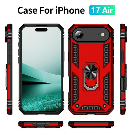 EIDERWOOD iPhone Air Hybrid Håndverker Deksel m. Kickstand - Rød