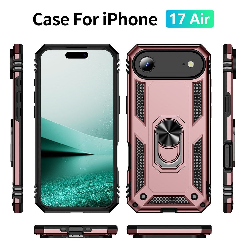 EIDERWOOD iPhone Air Hybrid Håndverker Deksel m. Kickstand - Rosegull
