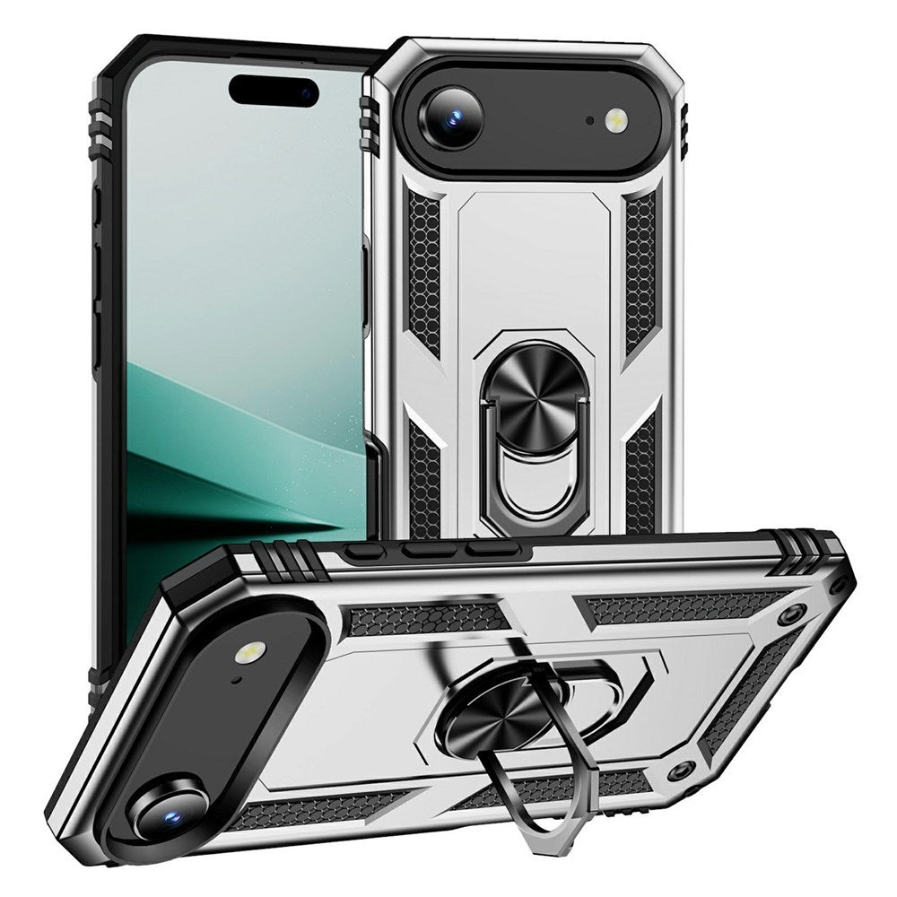 EIDERWOOD iPhone Air Hybrid Håndverker Deksel m. Kickstand - Sølv