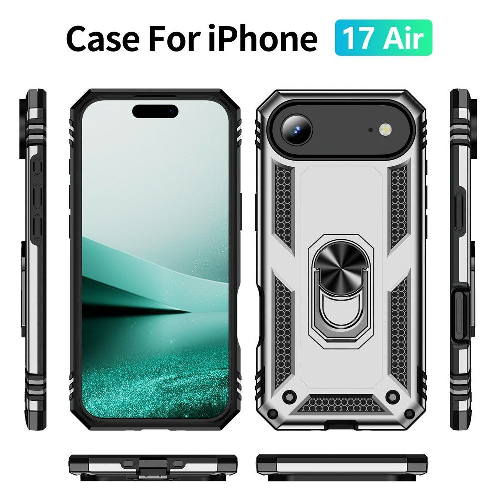 EIDERWOOD iPhone Air Hybrid Håndverker Deksel m. Kickstand - Sølv