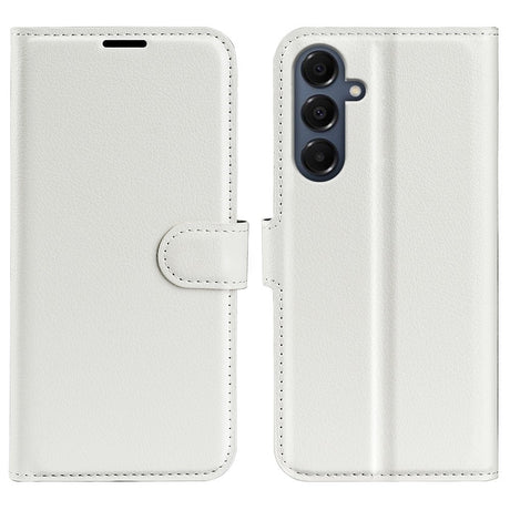 EIDERWOOD Samsung Galaxy A17 (5G) Litchi Kunstskinn Flip Deksel med Lommebok - Hvit