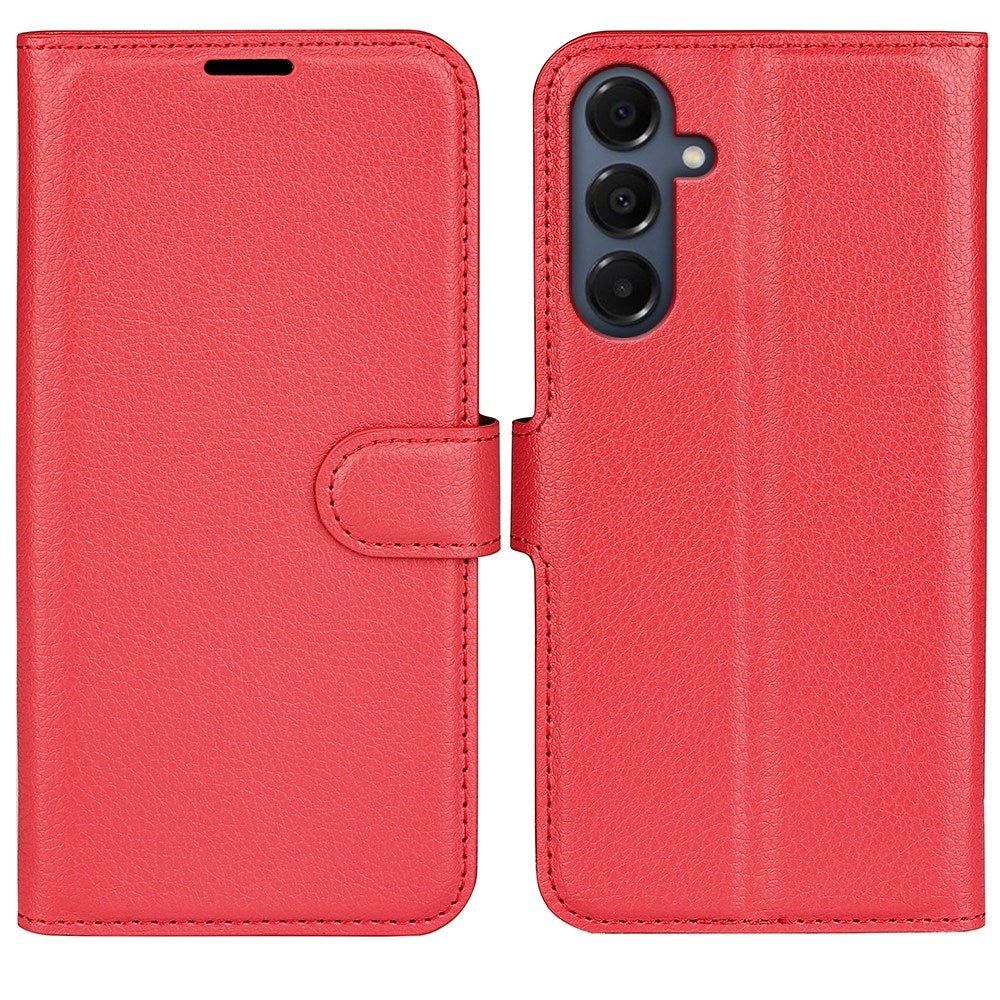 EIDERWOOD Samsung Galaxy A17 (5G) Litchi Kunstskinn Flip Deksel med Lommebok - Rød