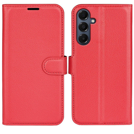EIDERWOOD Samsung Galaxy A17 (5G) Litchi Kunstskinn Flip Deksel med Lommebok - Rød