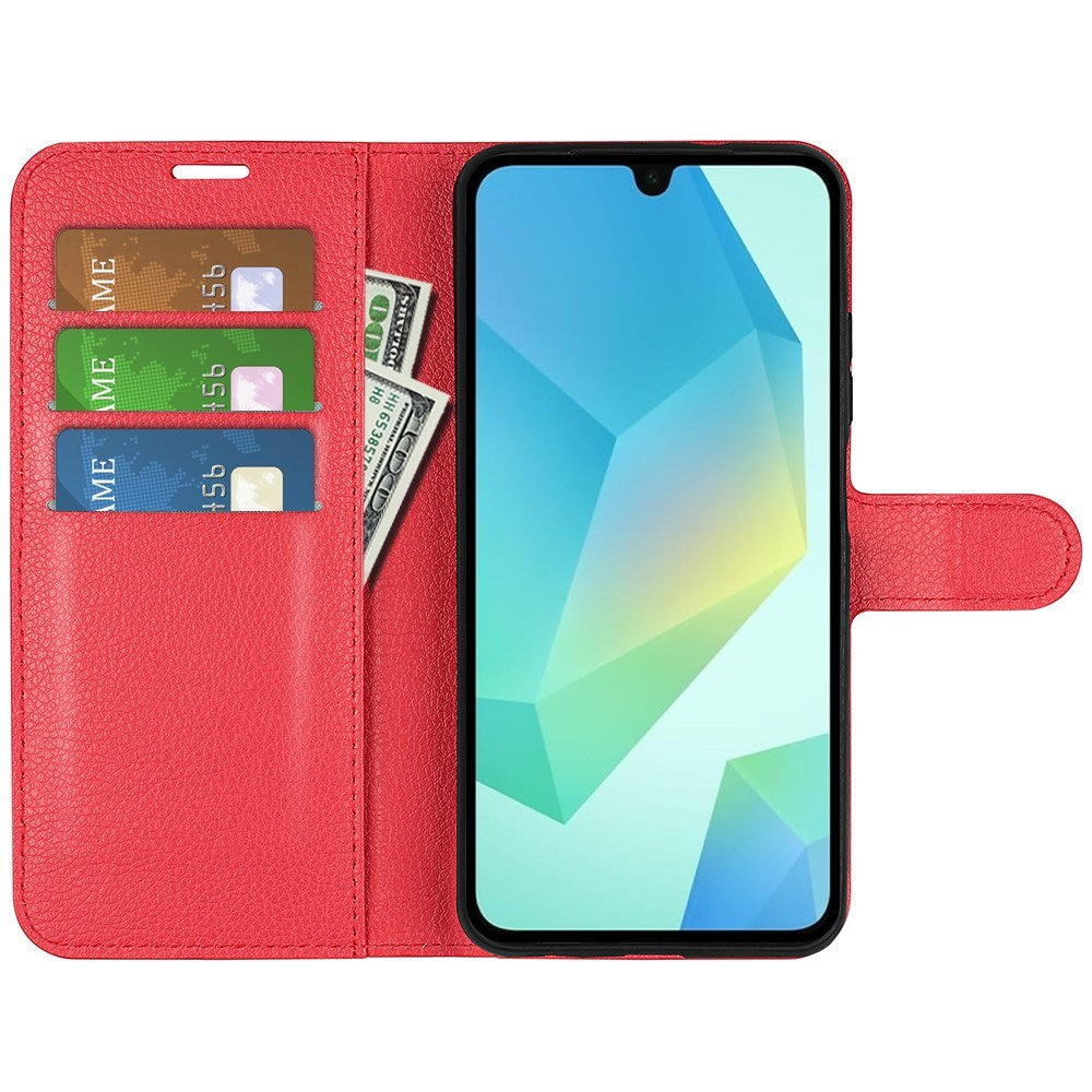EIDERWOOD Samsung Galaxy A17 (5G) Litchi Kunstskinn Flip Deksel med Lommebok - Rød