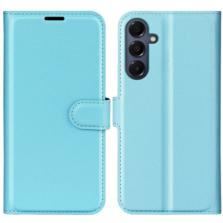 EIDERWOOD Samsung Galaxy A17 (5G) Litchi Kunstskinn Flip Deksel med Lommebok - Blå