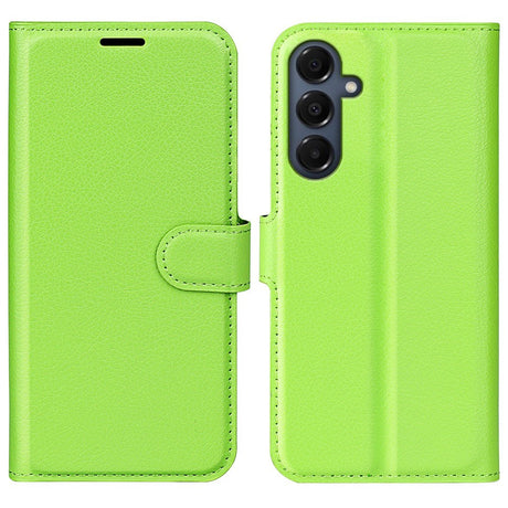 EIDERWOOD Samsung Galaxy A17 (5G) Litchi Kunstskinn Flip Deksel med Lommebok - Grønn