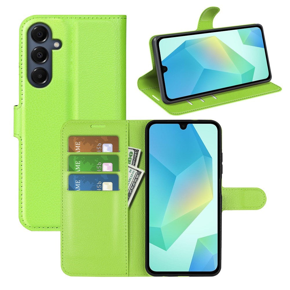 EIDERWOOD Samsung Galaxy A17 (5G) Litchi Kunstskinn Flip Deksel med Lommebok - Grønn
