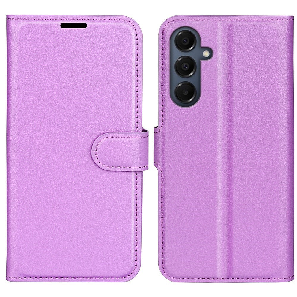 EIDERWOOD Samsung Galaxy A17 (5G) Litchi Kunstskinn Flip Deksel med Lommebok - Lilla