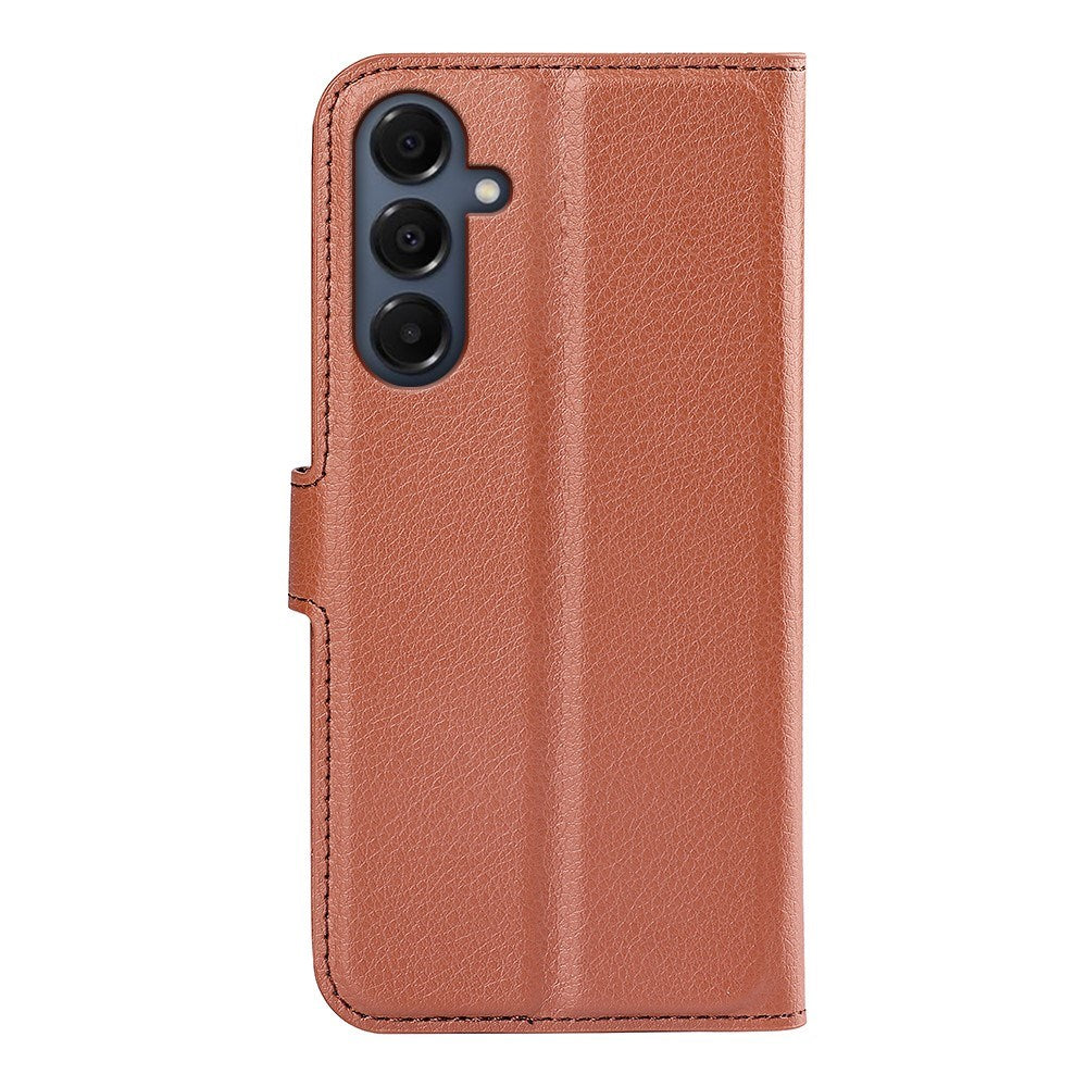 EIDERWOOD Samsung Galaxy A17 (5G) Litchi Kunstskinn Flip Deksel med Lommebok - Brun
