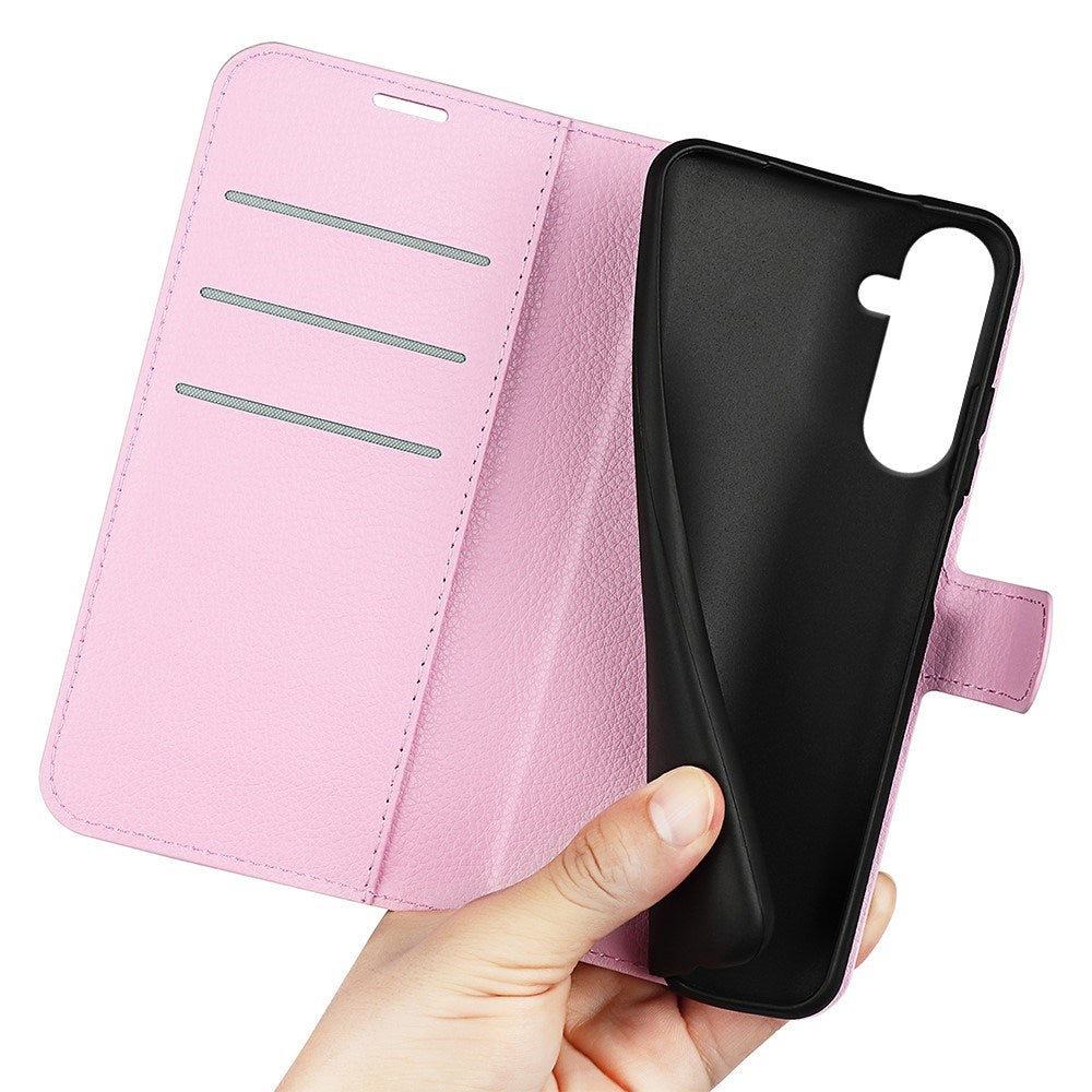 EIDERWOOD Samsung Galaxy A17 (5G) Litchi Kunstskinn Flip Deksel med Lommebok - Rosa