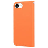 iPhone 17e / 16e Kunstskinn Flip Deksel m. Figur - Oransje