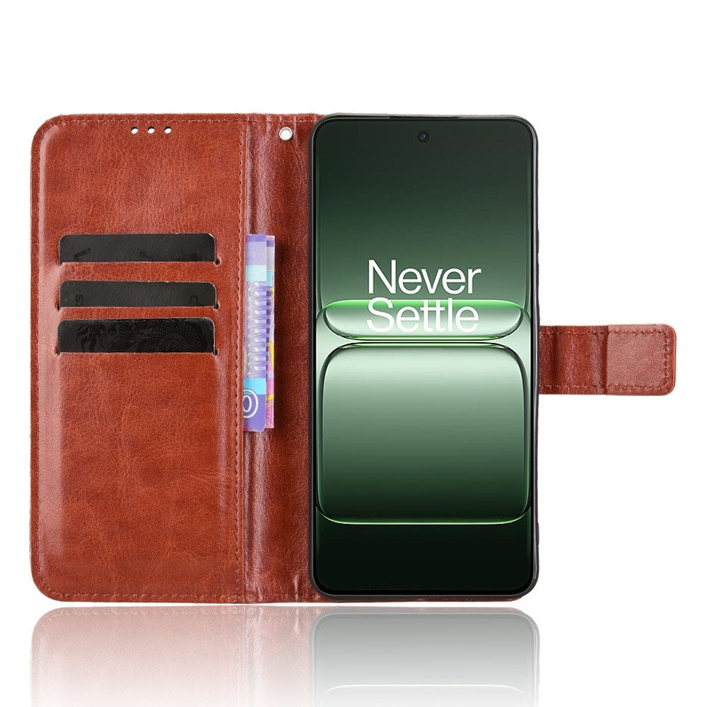 EIDERWOOD OnePlus Nord CE5 Kunstskinn Flip Deksel m. Strop - Brun