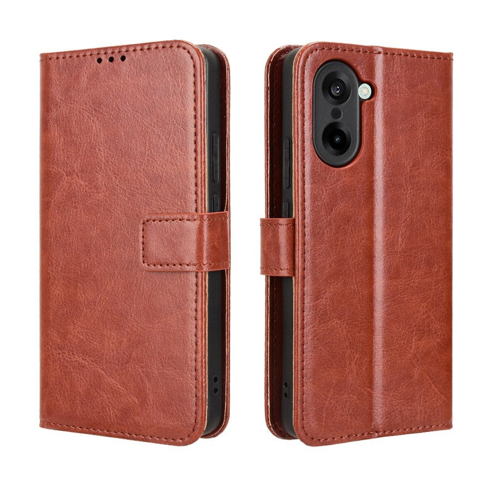 EIDERWOOD OnePlus Nord CE5 Kunstskinn Flip Deksel m. Strop - Brun