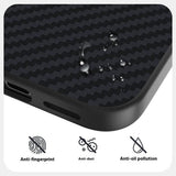 iPhone 18 Pro / 17 Pro ABEEL Hybrid Deksel med Karbonfibertekstur - MagSafe Kompatibel - Svart
