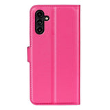 Samsung Galaxy A14 (5G) PU Litchi Skin Flip Deksel med Lommebok - Pink