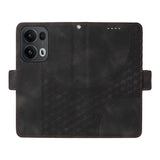 Oppo Reno14 Pro (5G) / Reno13 Pro (5G) Kunstskinn Flip Deksel med Trykk - Svart