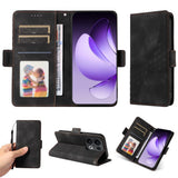 Oppo Reno14 Pro (5G) / Reno13 Pro (5G) Kunstskinn Flip Deksel med Trykk - Svart