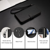 iPhone 18 Pro Max / 17 Pro Max EIDERWOOD Kunstskinn Flip Deksel m. Stropp - Svart