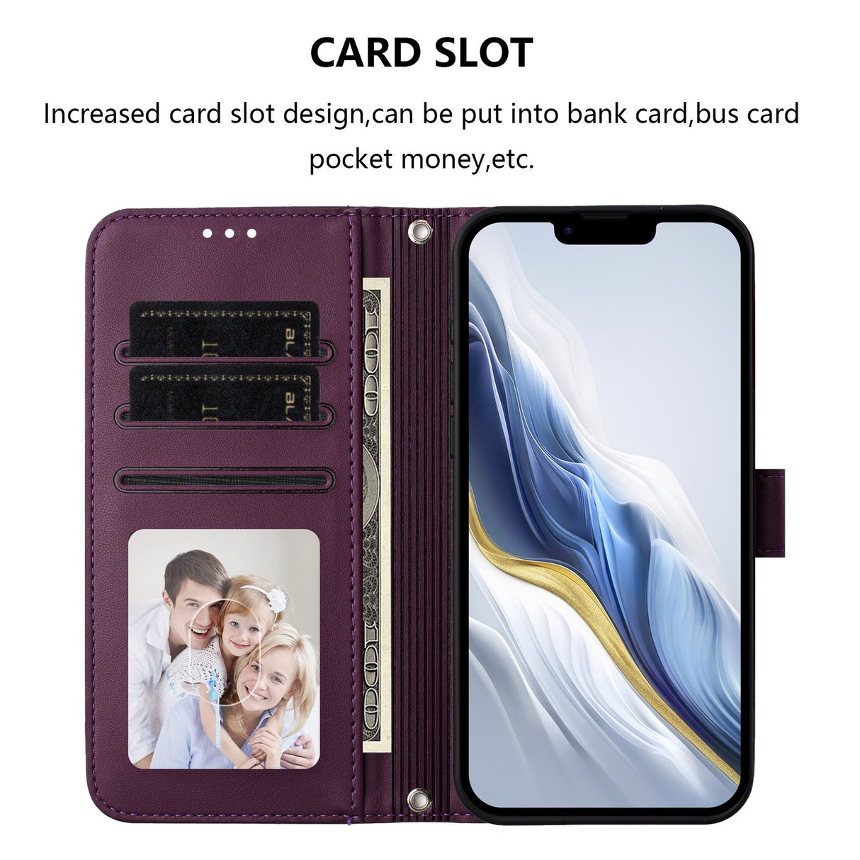 iPhone 18 Pro Max / 17 Pro Max EIDERWOOD Kunstskinn Flip Deksel m. Stropp - Lilla