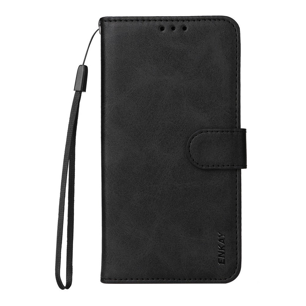 EIDERWOOD iPhone 17 2-i-1 Kunstskinn Flip Deksel med Skjermbeskyttelsesglass - Svart