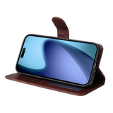 EIDERWOOD iPhone Air 2-i-1 Kunstskinn Flip Deksel med Skjermbeskyttelsesglass - Brun