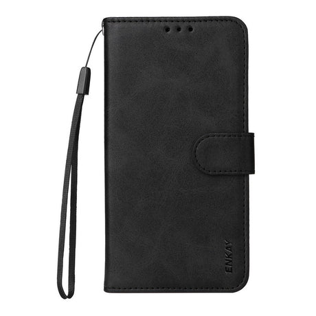 EIDERWOOD iPhone Air 2-i-1 Kunstskinn Flip Deksel med Skjermbeskyttelsesglass - Svart